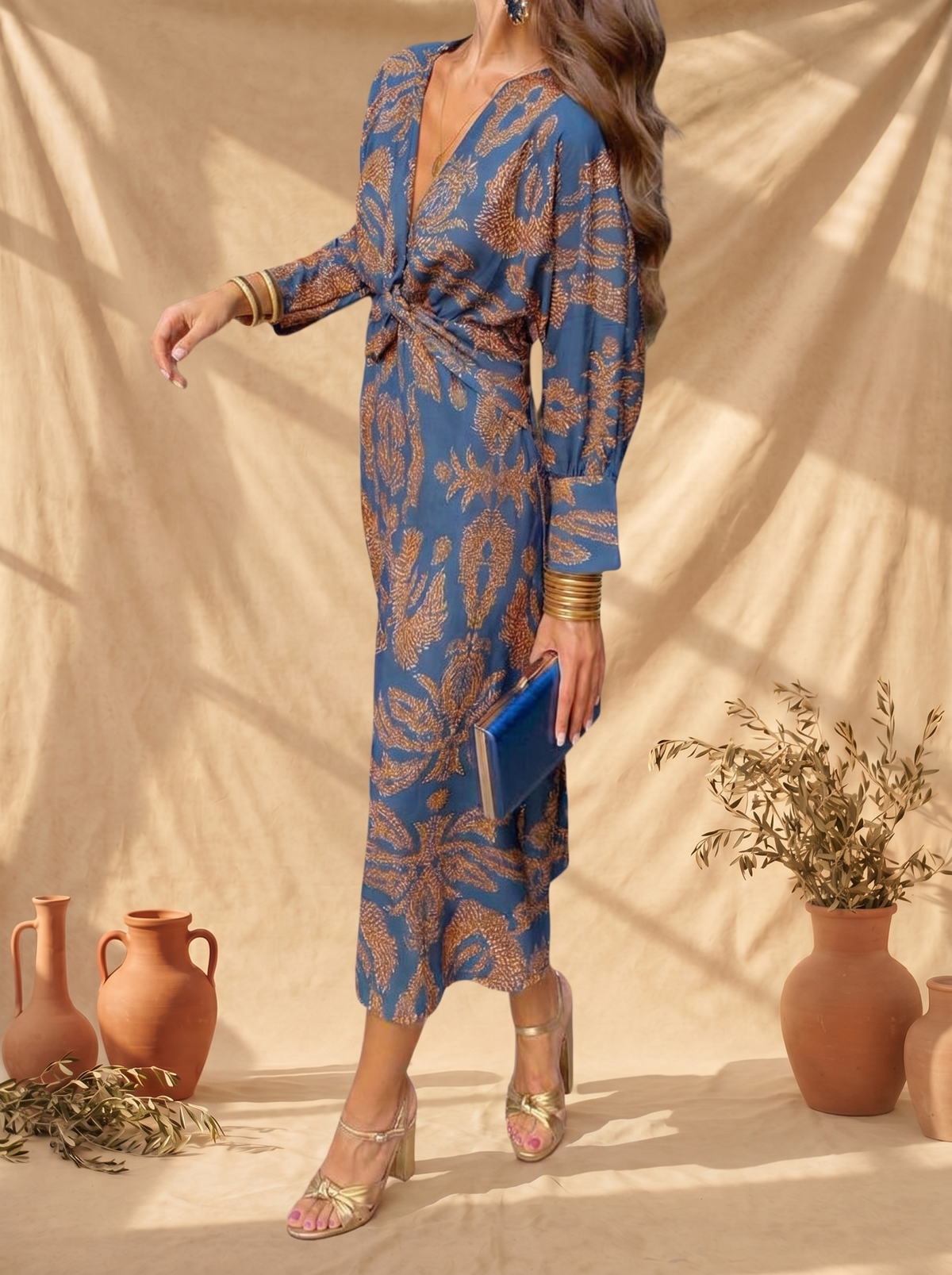 Celeste | Blooming Elegance Midi Dress