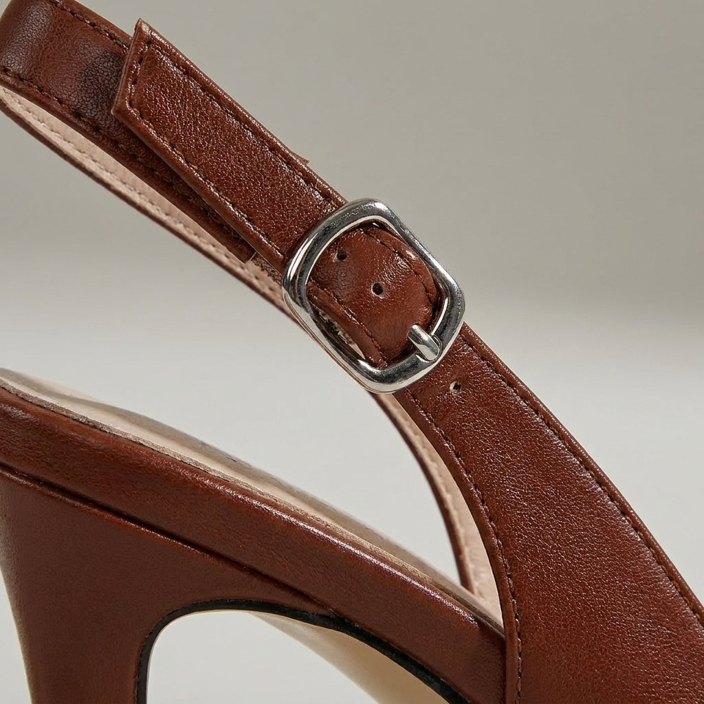 Pointed Toe Contrast Heel Slingback Stiletto Pumps