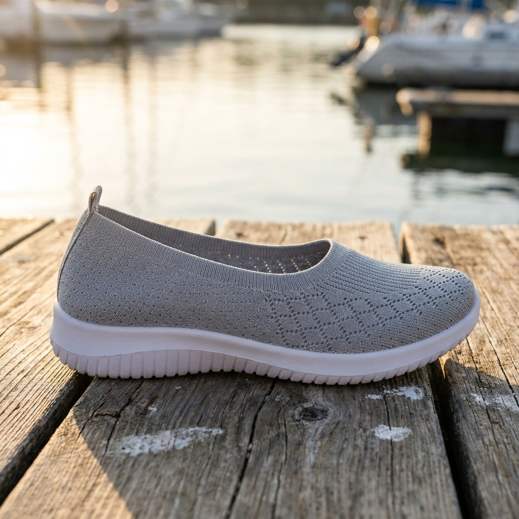 Mesh Knit Slip On Flats