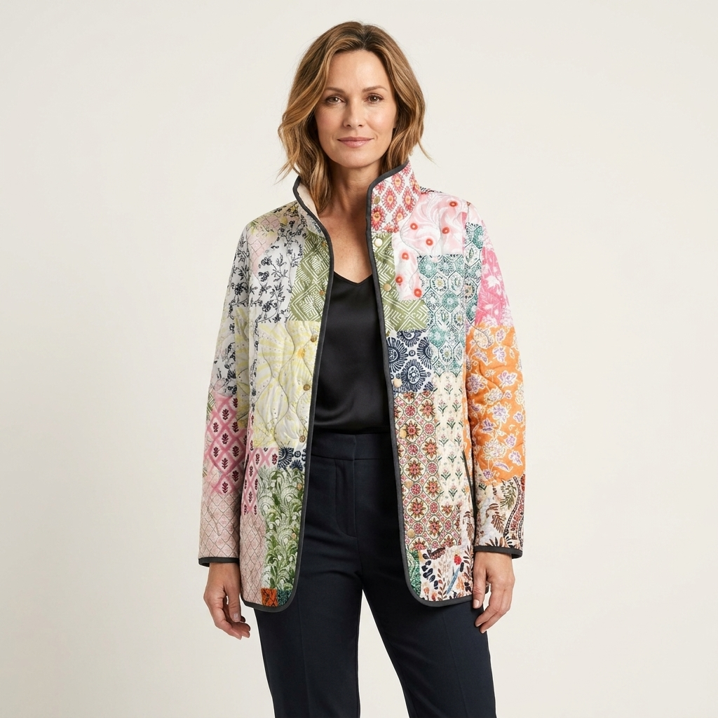 Amaya | Vintage Floral Print Quilted Jacket
