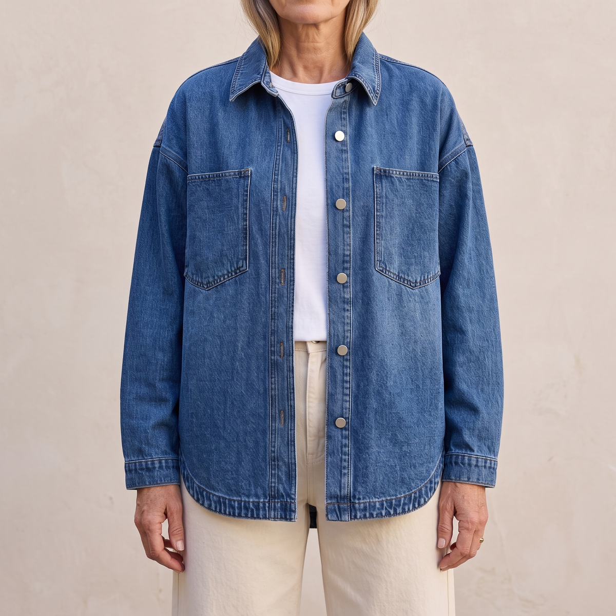 Bess™ — Oversized Washed Denim Jacket