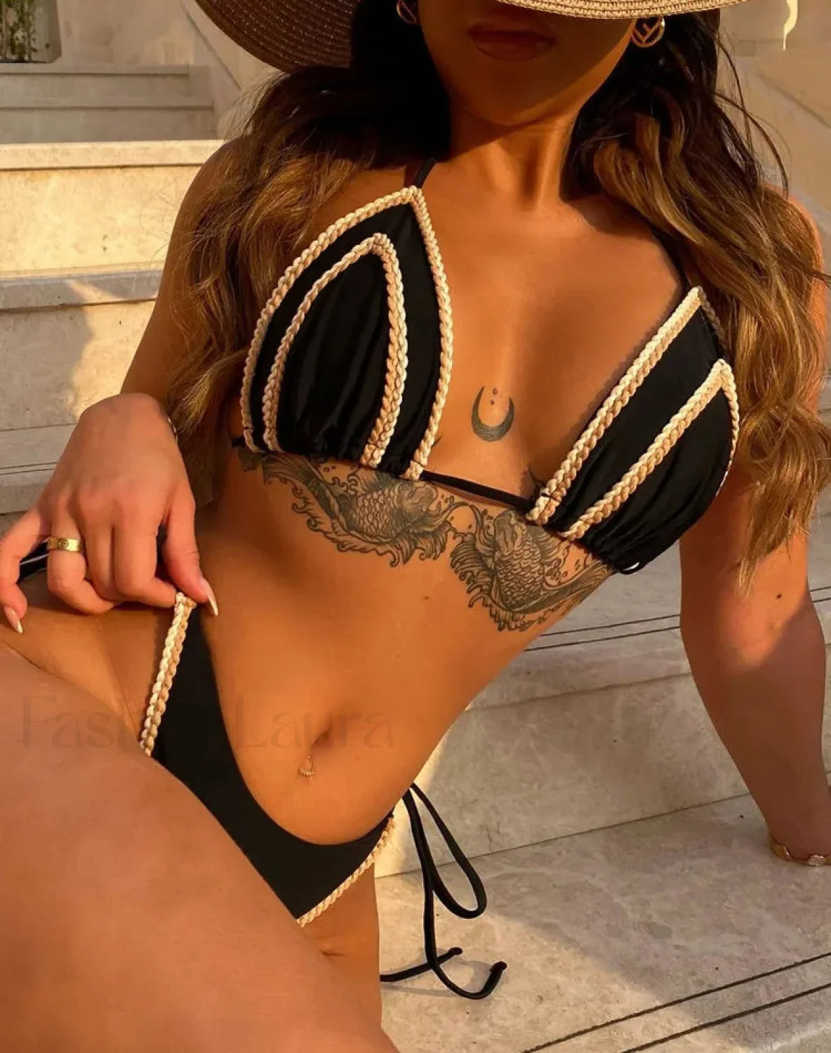 High Cut Halter Thong Bikini Set