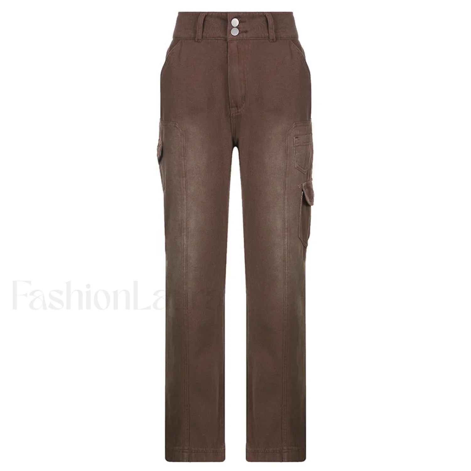 High Rise Loose Pocket Modern Wide Straight Leg Pants