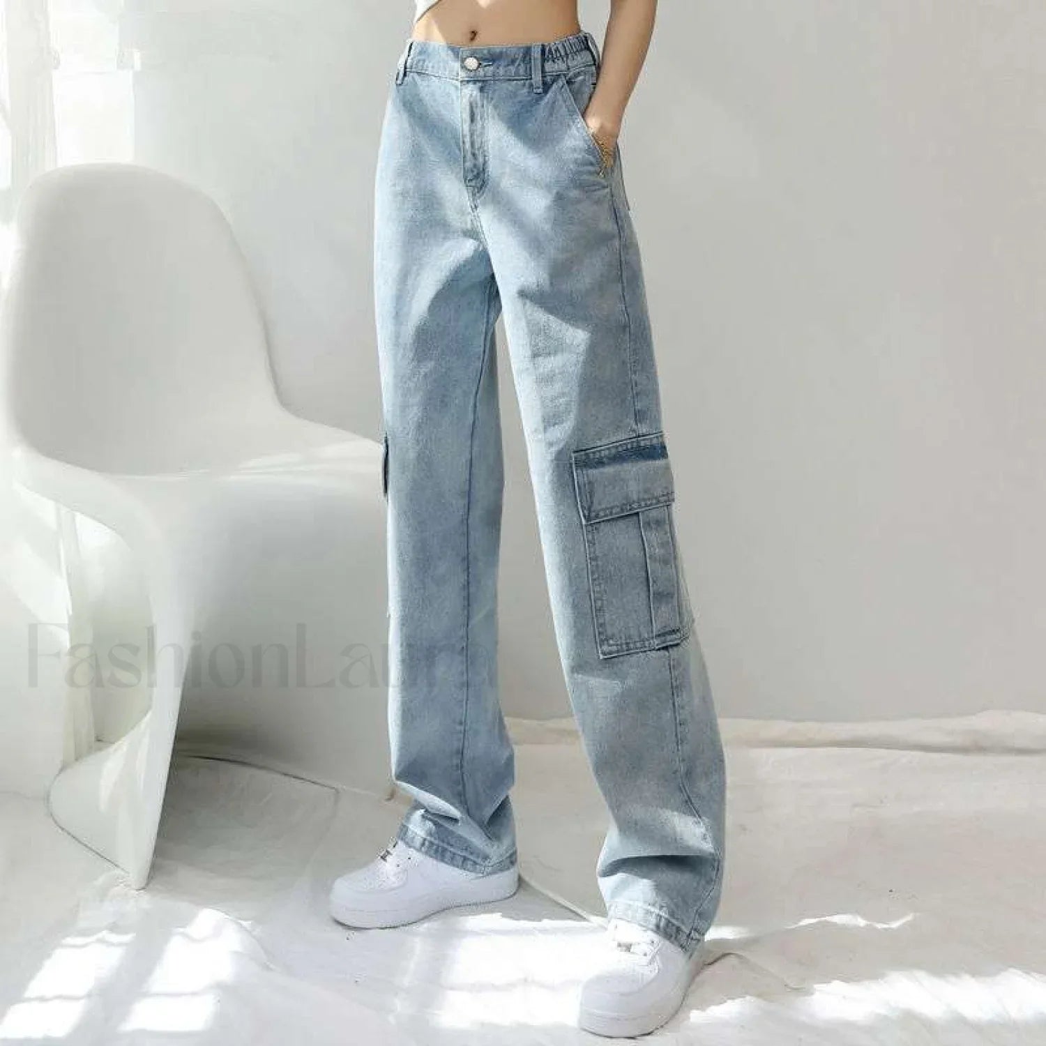 High Street Retro Trendy Loose And Wide Jeans