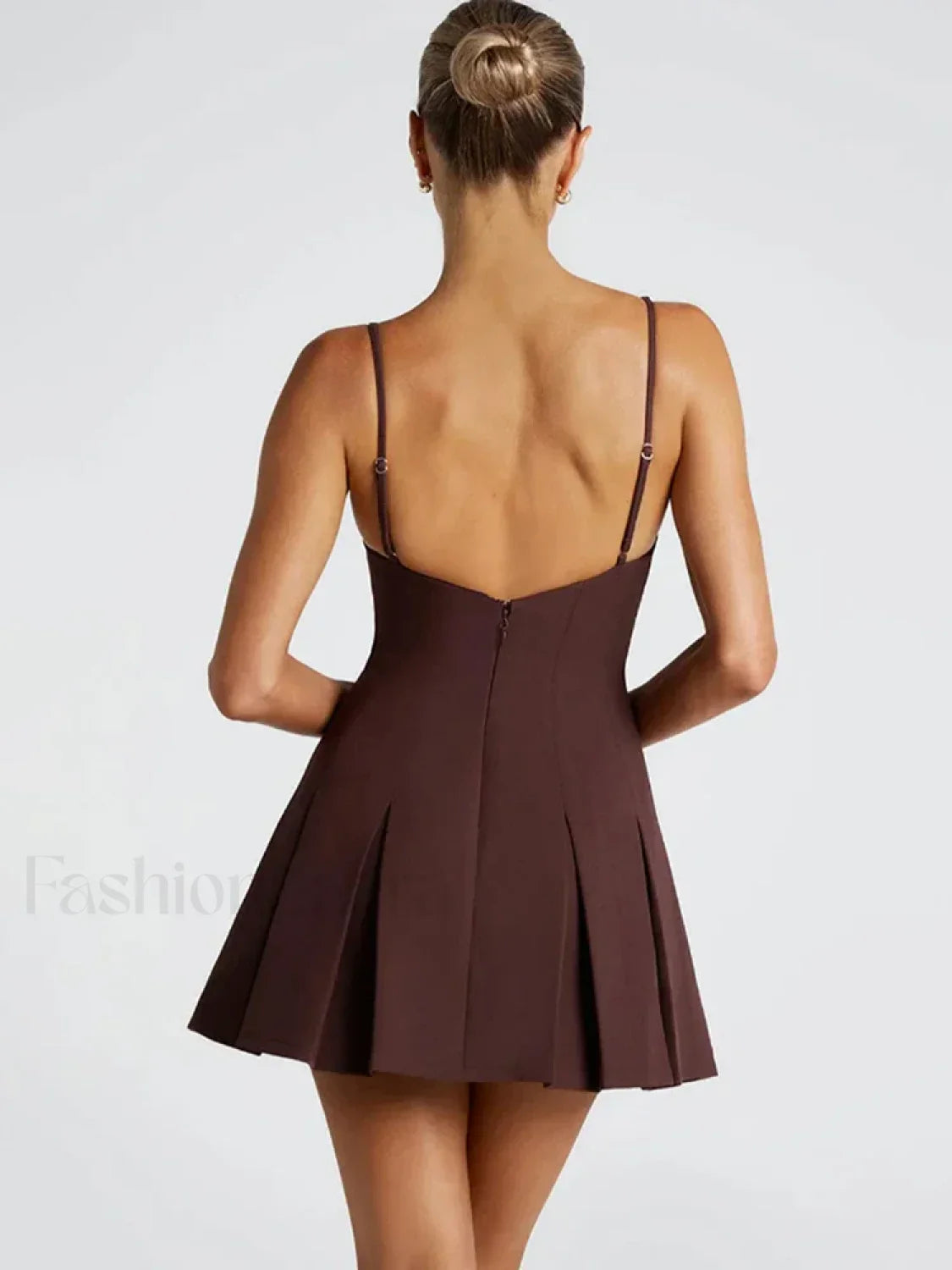 High-Waist A-Line Mini Dress