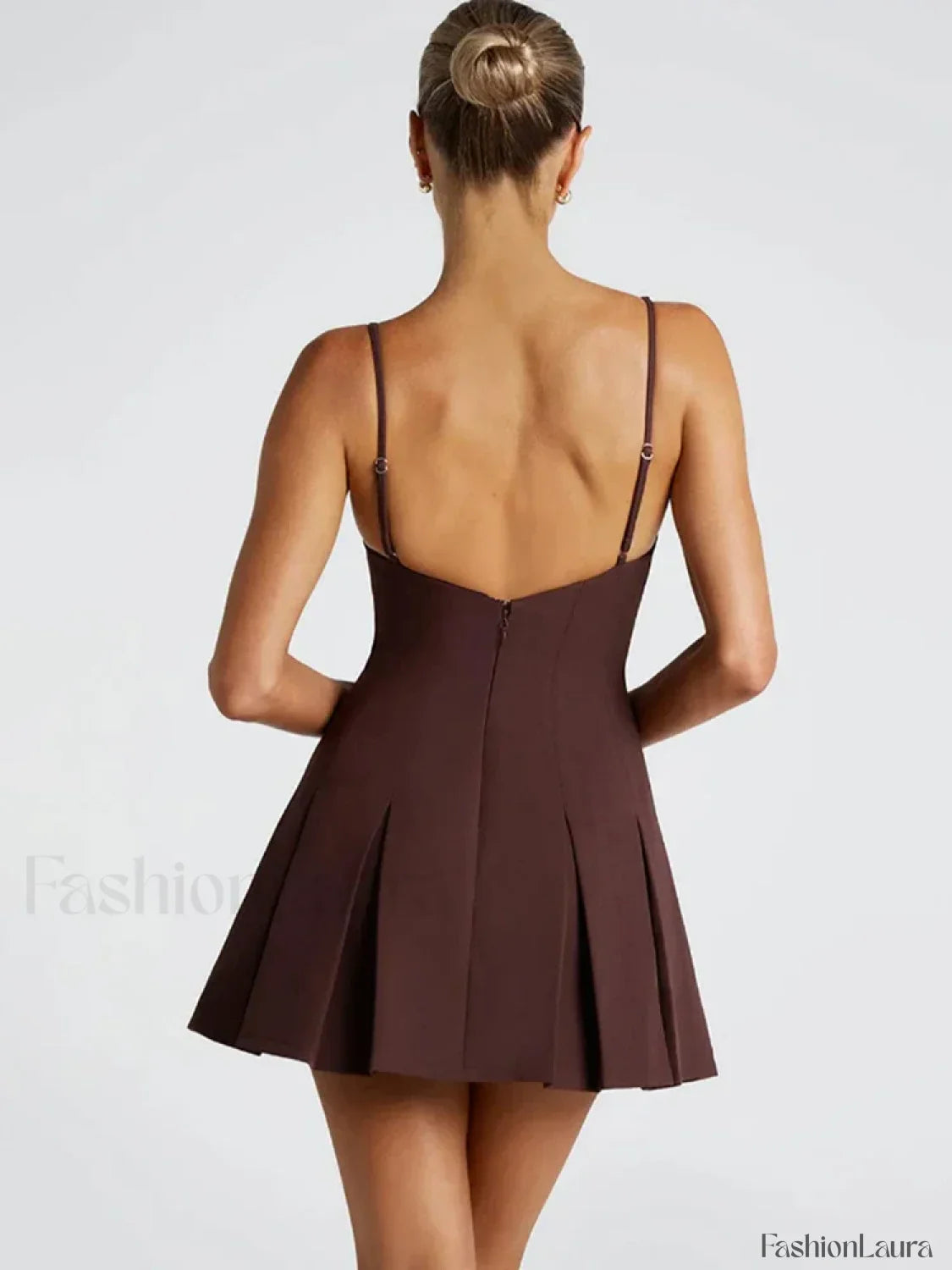 High-Waist A-Line Mini Dress