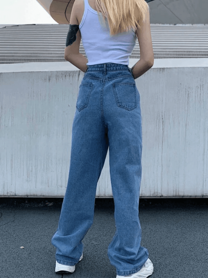 High-Waist Denim Jeans