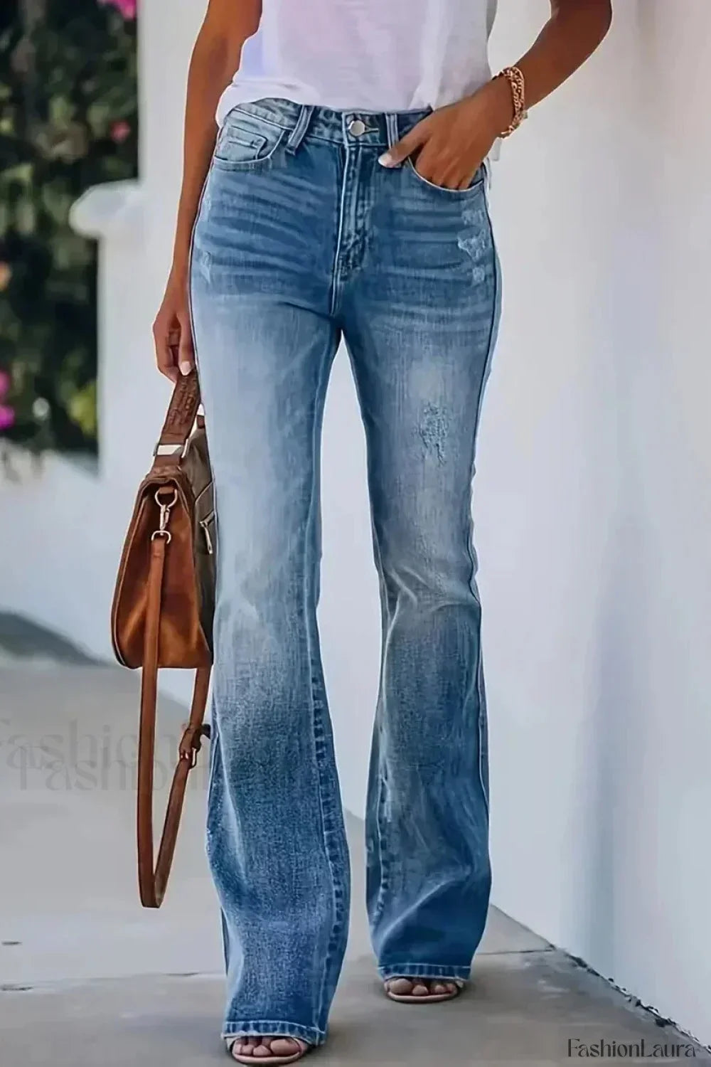High Waist Flared Denim Jeans