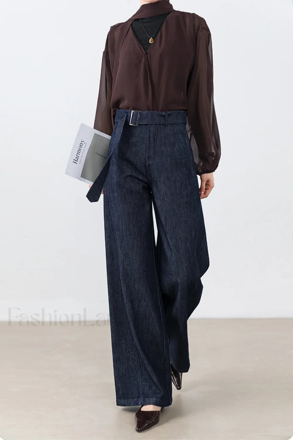 High Waist Loose Straight Leg Jeans