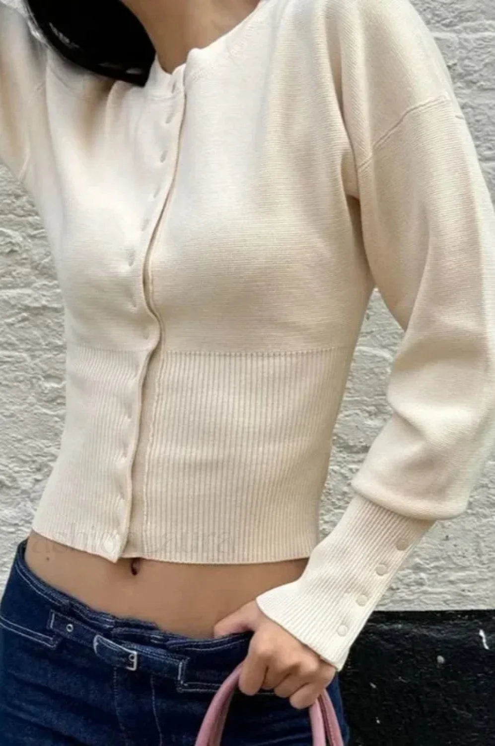 High Waist Slim Fit Cardigan