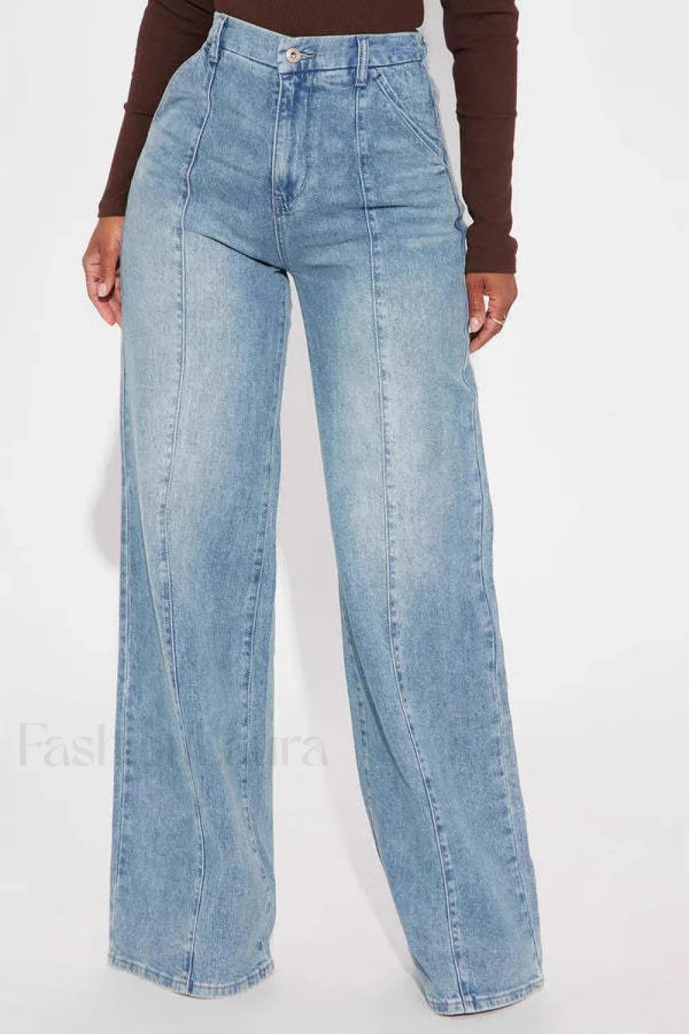 High Waist Straight Leg Jeans