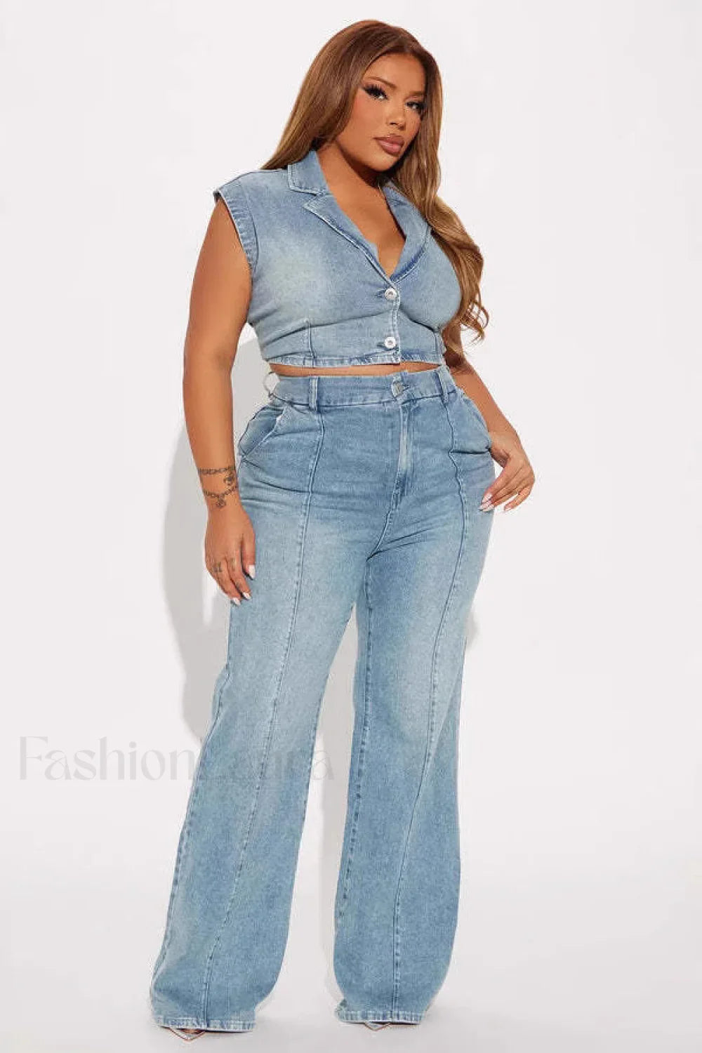 High Waist Straight Leg Jeans
