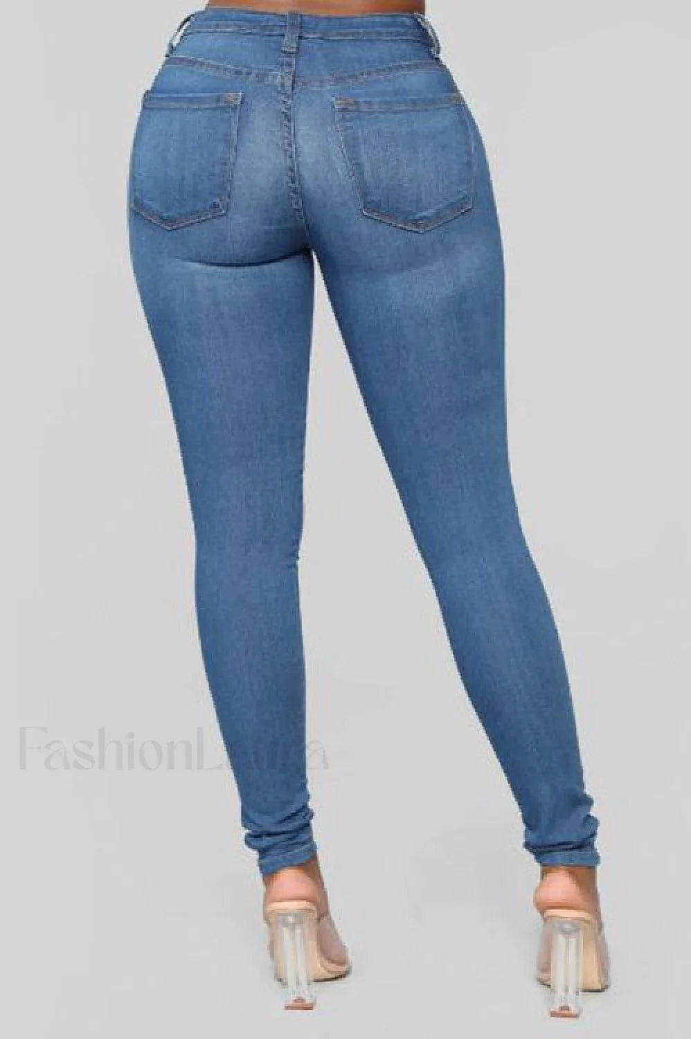 High Waist White Skinny Jeans