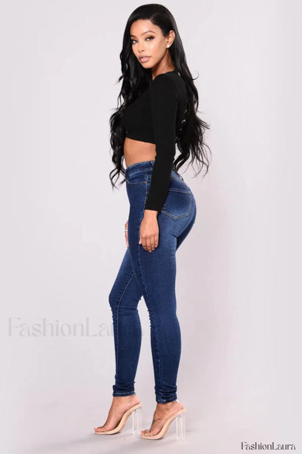 High Waist White Skinny Jeans