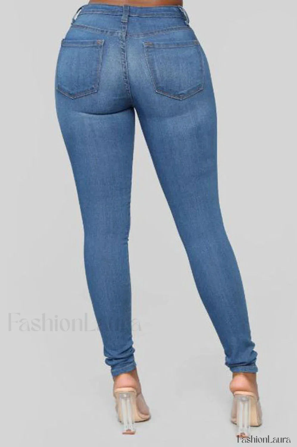 High Waist White Skinny Jeans