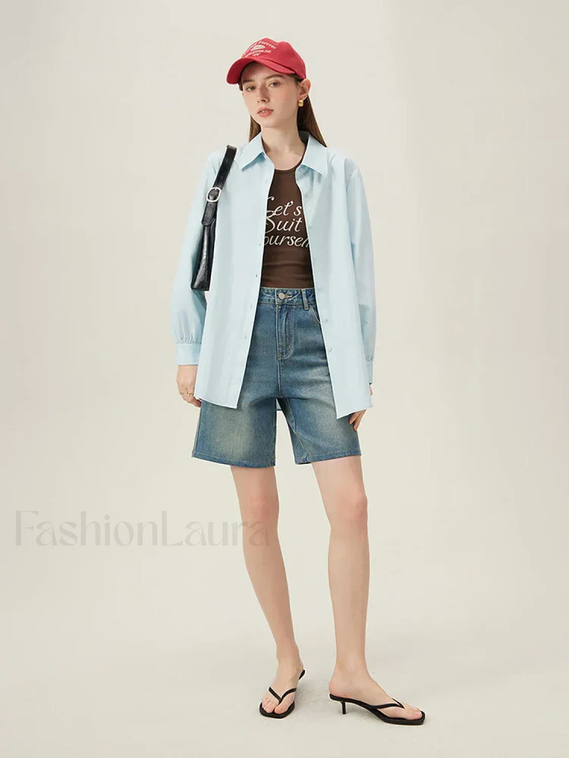 High Waisted Denim Vintage Washed Short