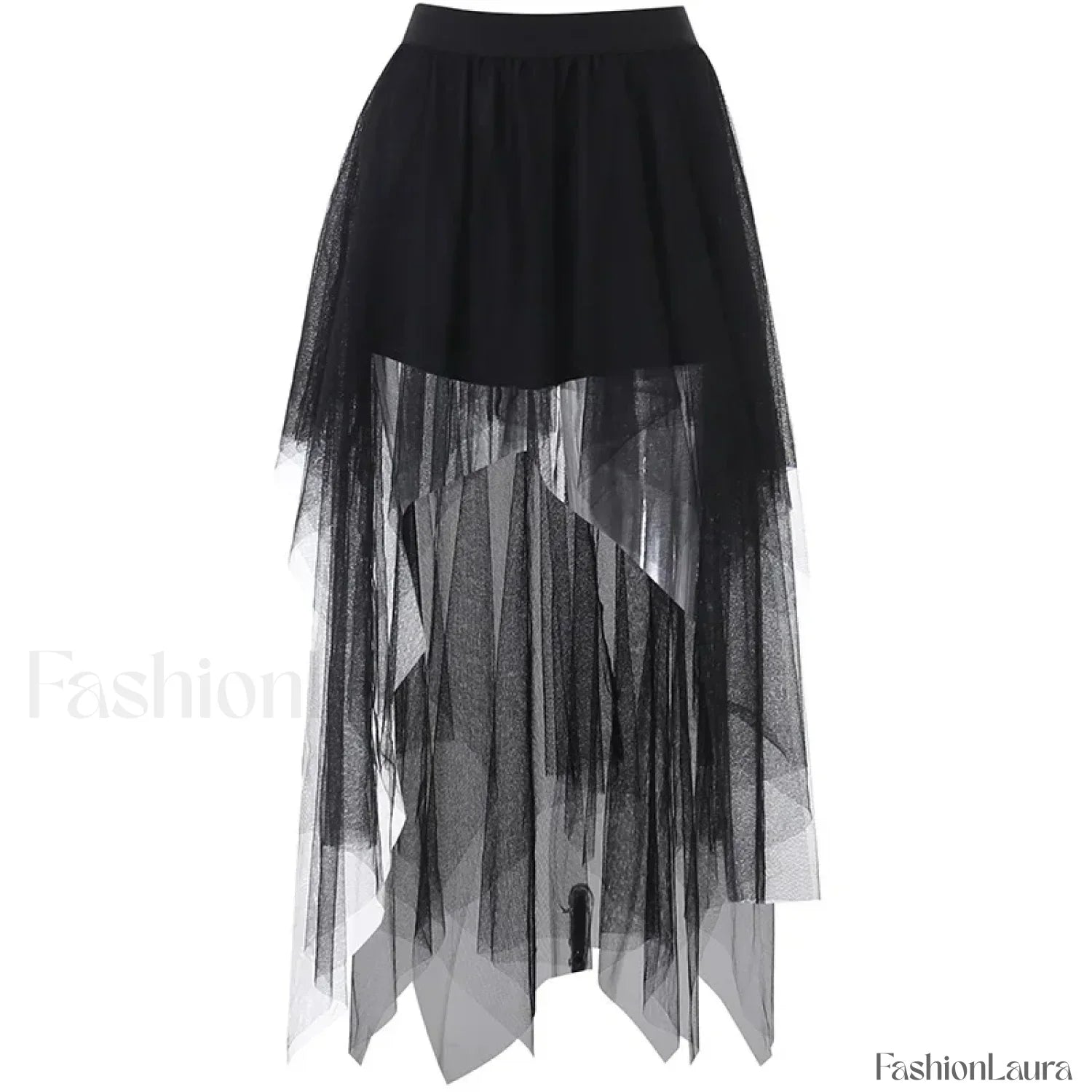High Waisted Gothic Net Yarn Summer Skirt