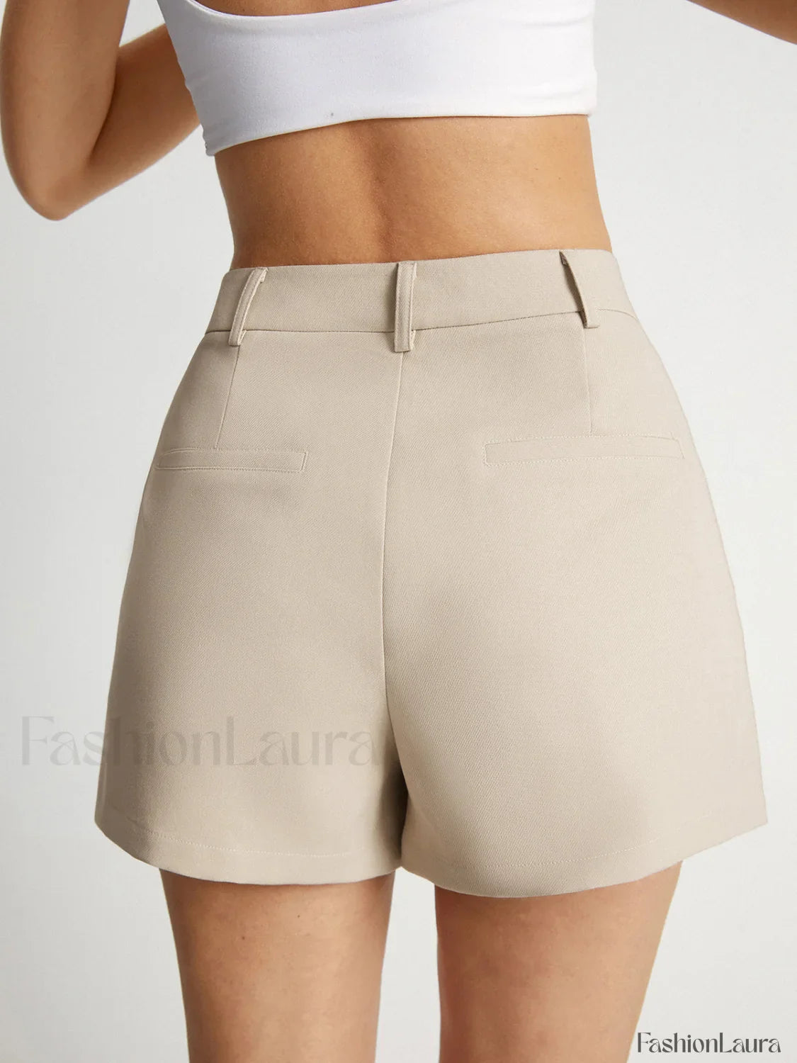 High Waisted Graceful Mini Trouser Shorts