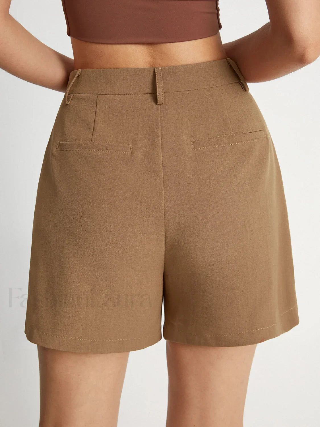 High Waisted Graceful Trouser Shorts