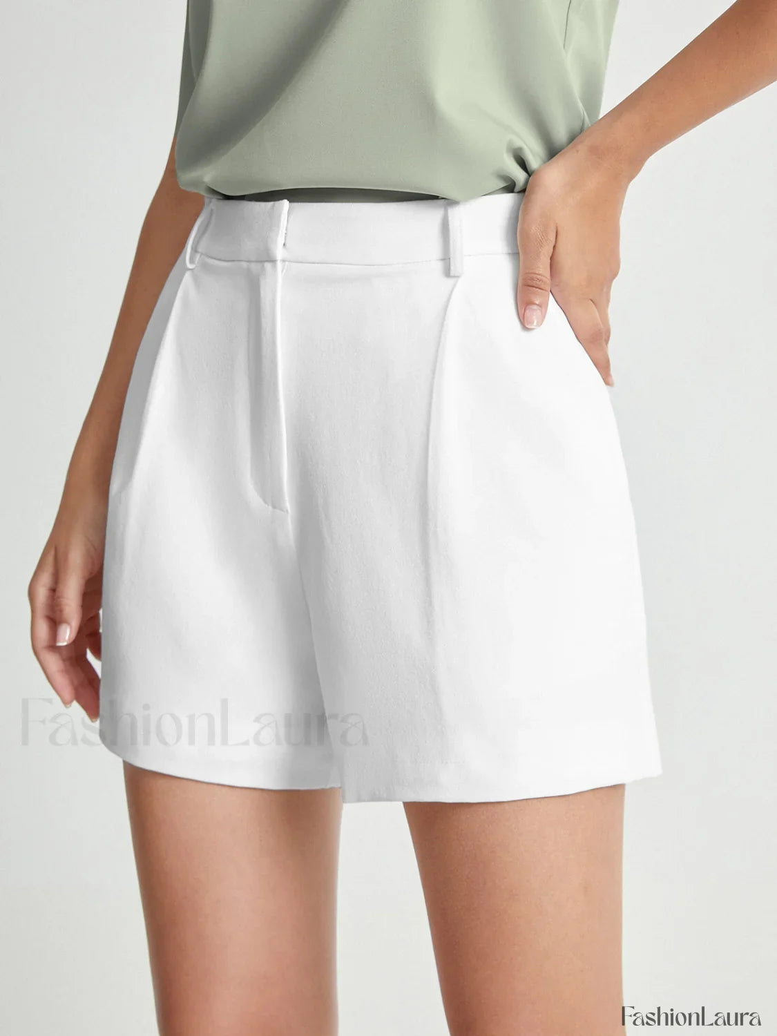 High Waisted Graceful Trouser Shorts