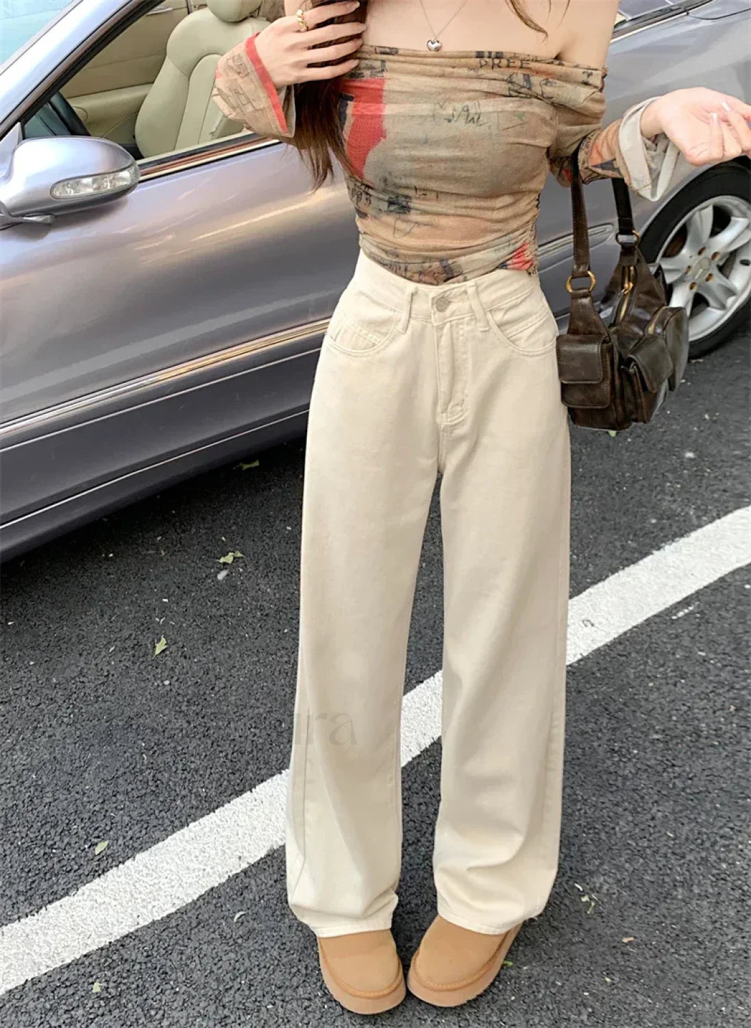 High Waisted Vintage Spring All-match Casual Denim Jeans