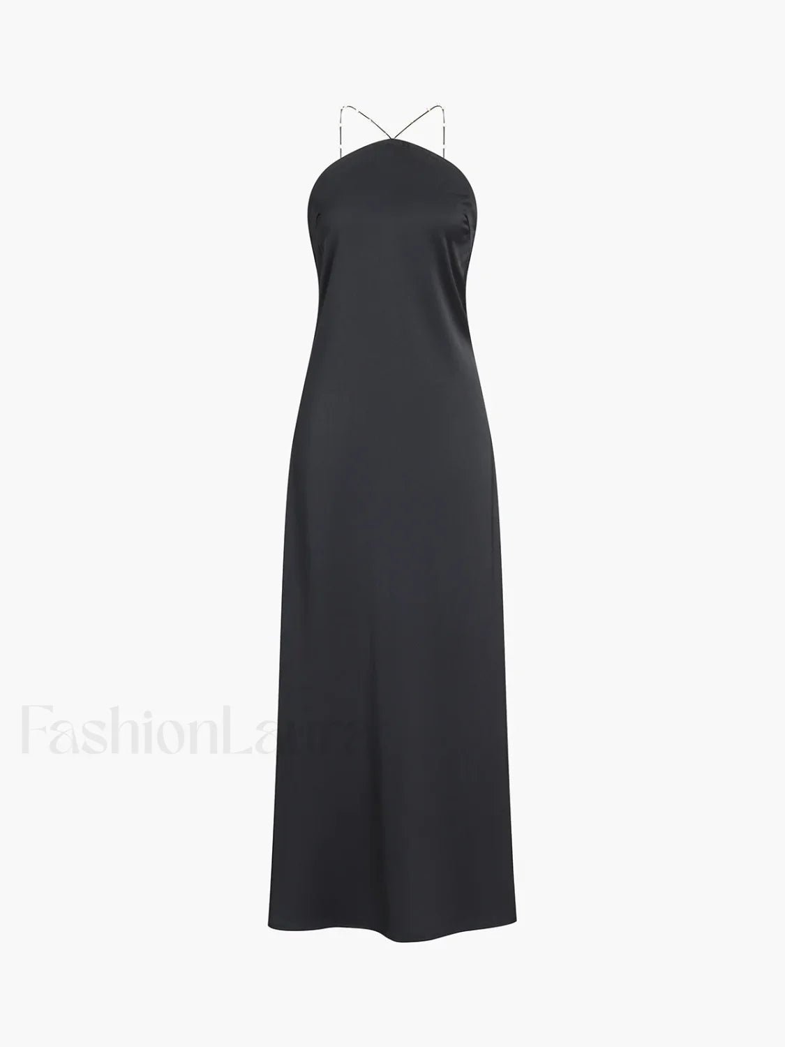 Hold My Pearls Open Modern Back Satin Long Dress