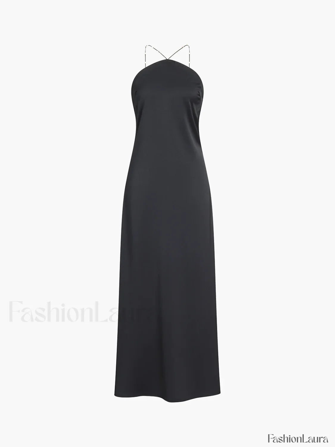 Hold My Pearls Open Modern Back Satin Long Dress