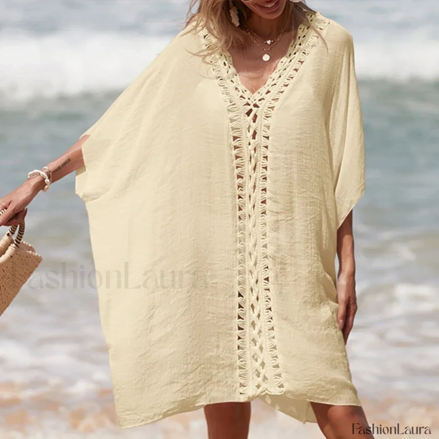 Holiday Crochet Spliced Beach Cover Up