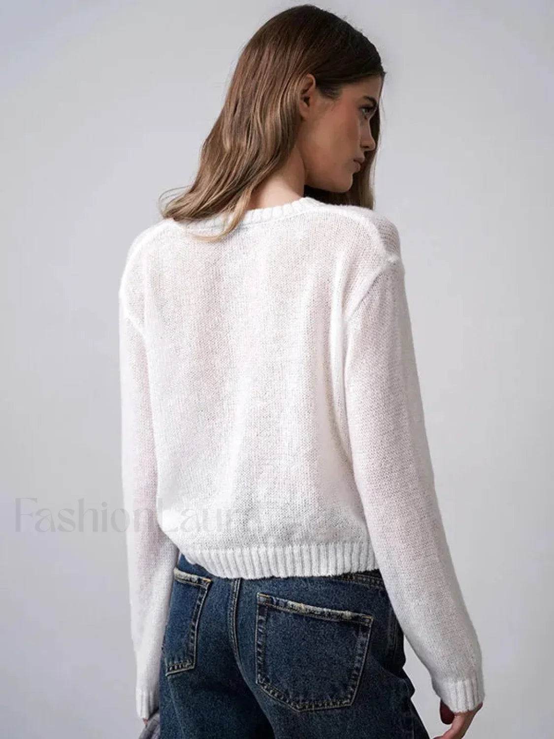 Hollow Knit See-Through Cardigan