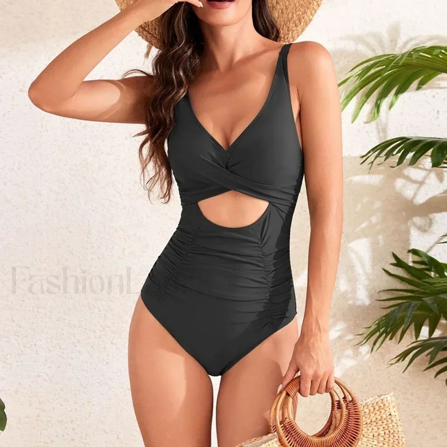 Hollow Out Solid Fashion One Piece Color 14 / S