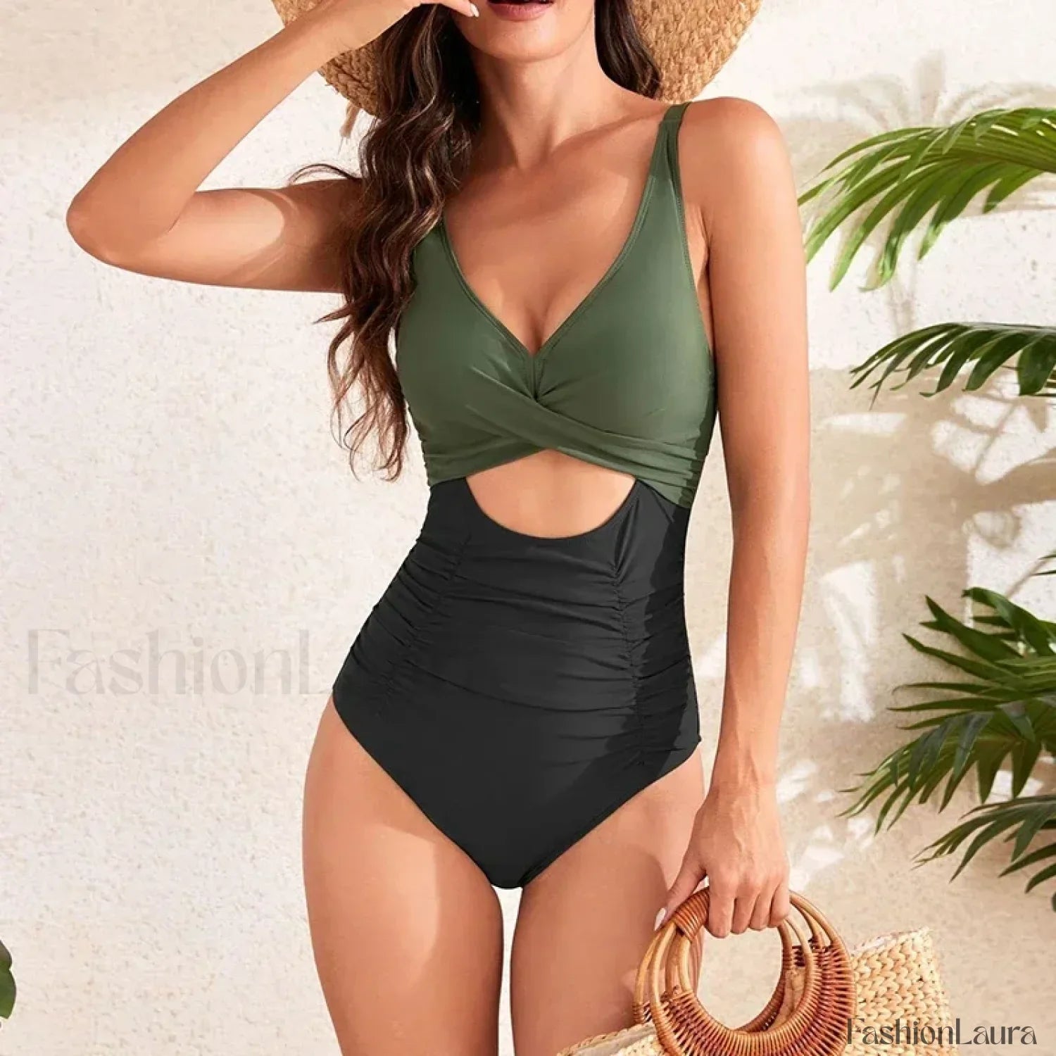 Hollow Out Solid Fashion One Piece
