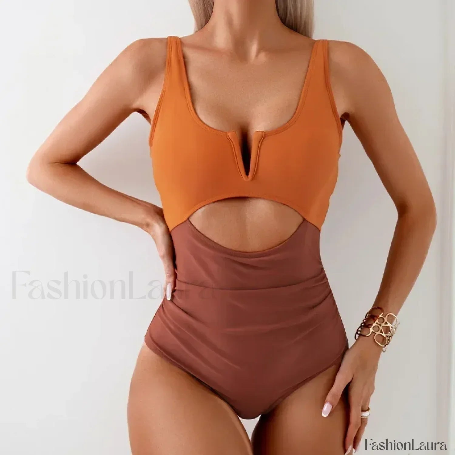 Hollow Out Solid Fashion One Piece