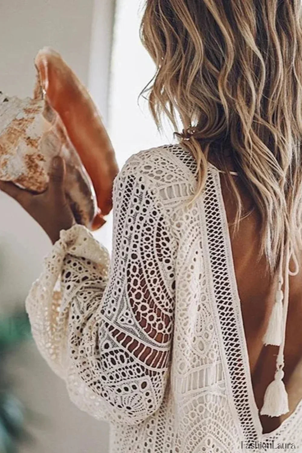 Hollow Out Tassel Beach Boho Dress