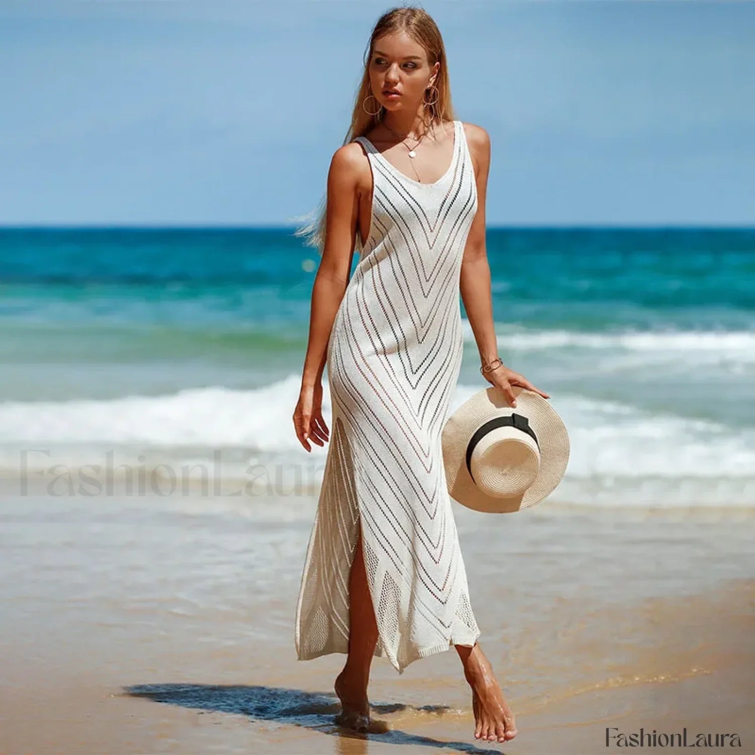 Hollowout Knitted Cover Up