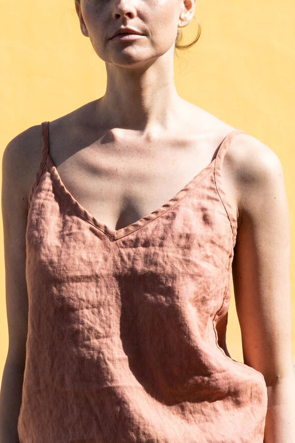 Solid Linen Tank Top