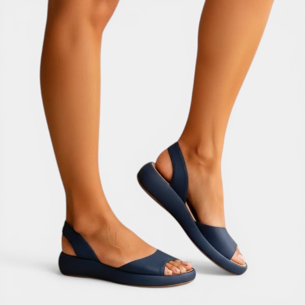 Open Toe Slingback Platform Wedge Sandals