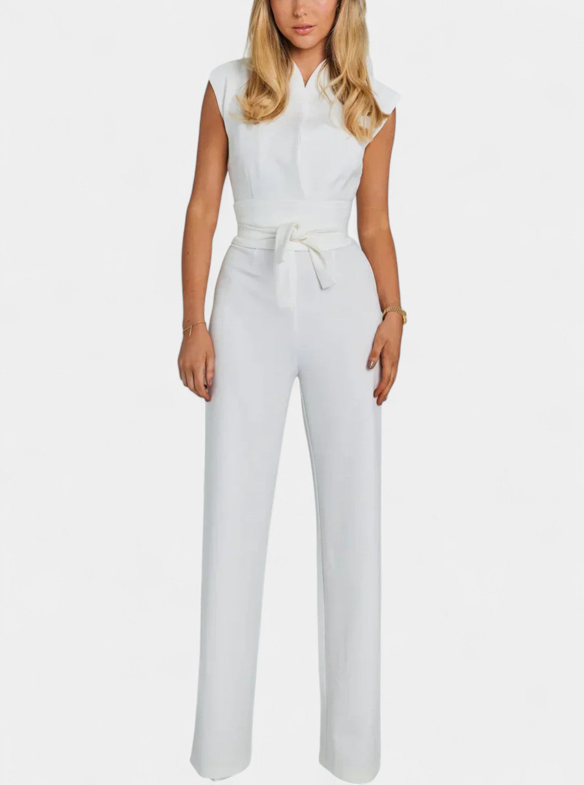 High Neck Sleeveless Wide Leg Jumpsuit