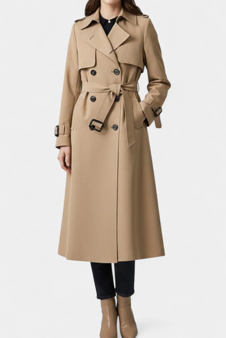 Guinevere | Double-Breasted Belted Trench Coat