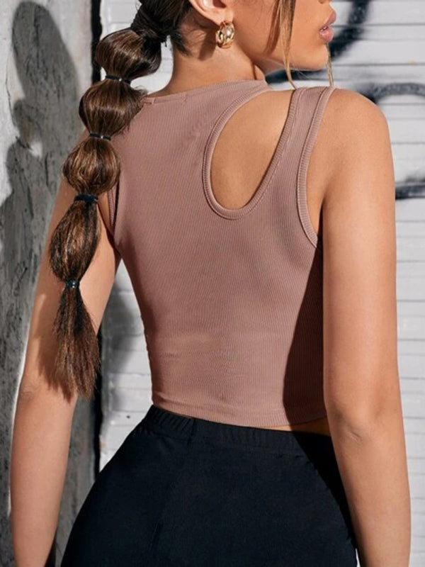 Ribbed Out For Cut Top Tank Women