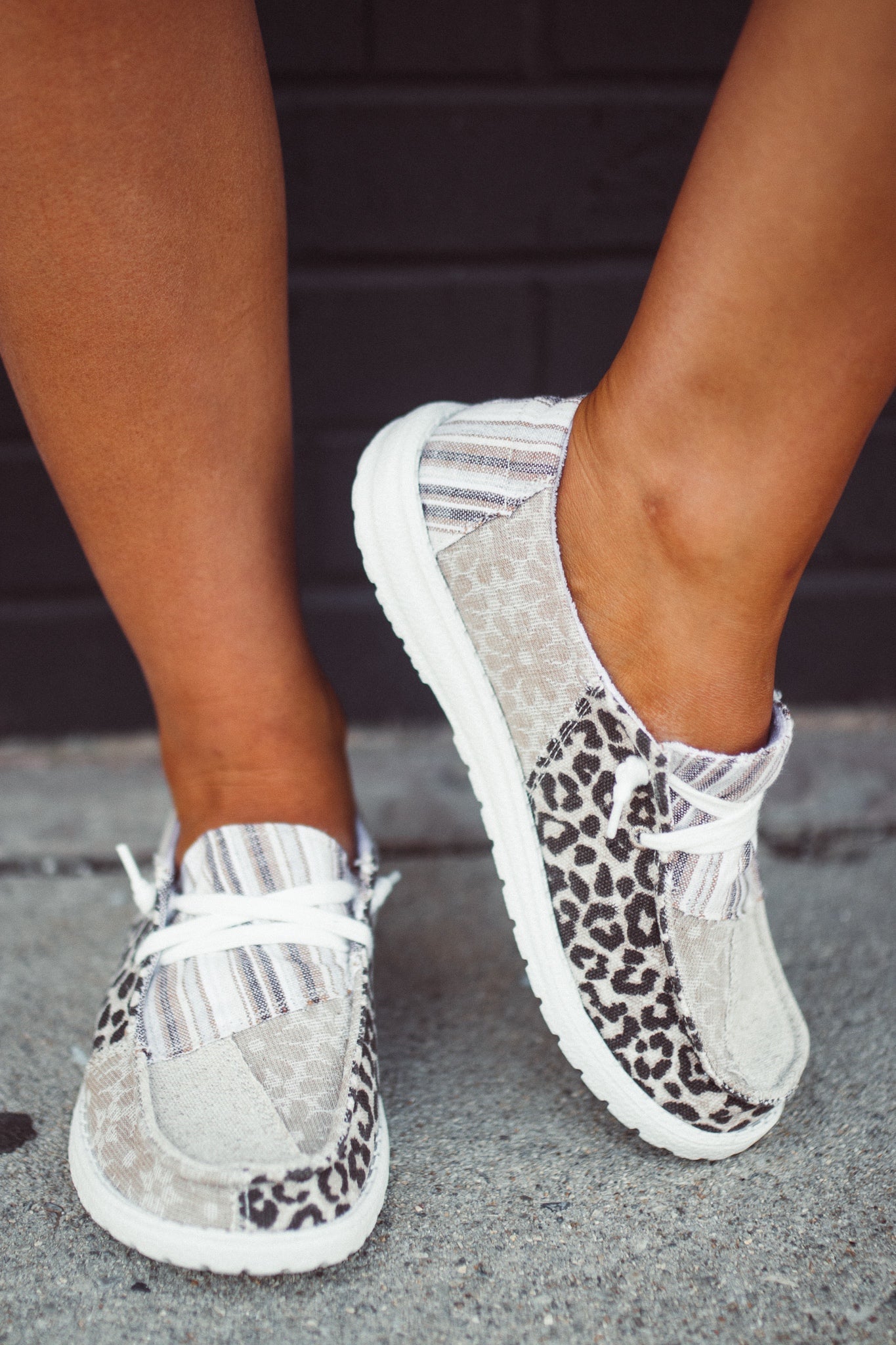 Anything But Basic Patchwork Boat Sneakers