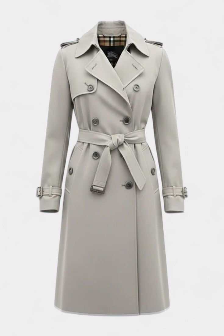 Guinevere | Double-Breasted Belted Trench Coat
