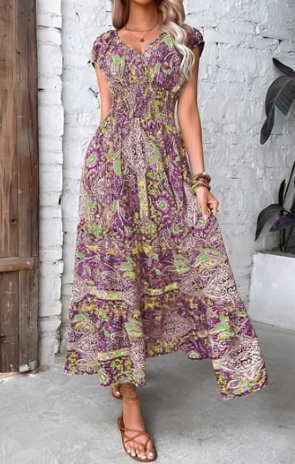 Gisela Exclusive Stylish Dress with Vintage Print Premium Wardrobe Essential