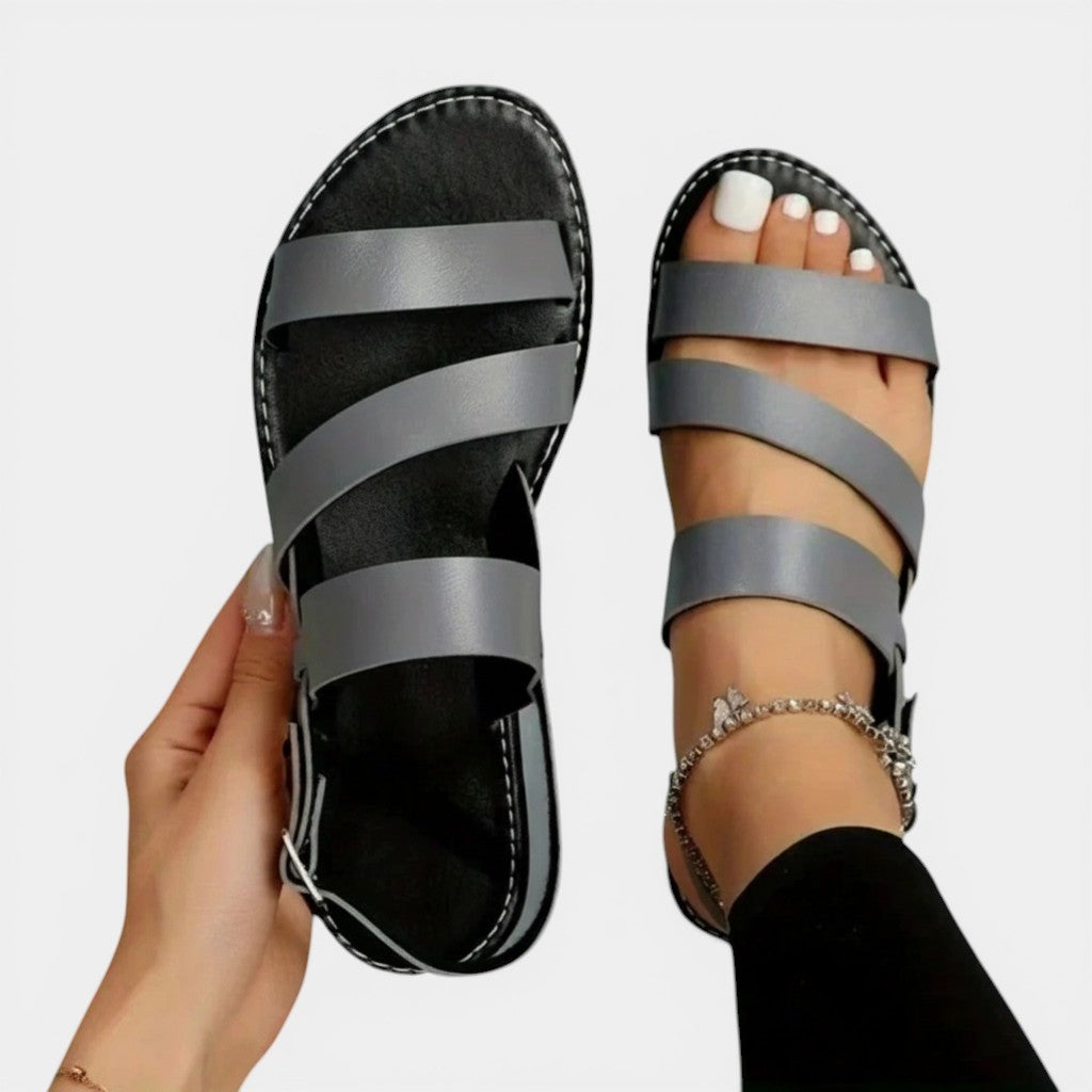 VERONICA™ - ORTHOPEDIC STRAPPED FLAT SANDALS
