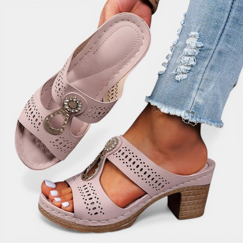 ABBEY™ - ORTHOPEDIC OPEN-TOE HEEL SANDALS