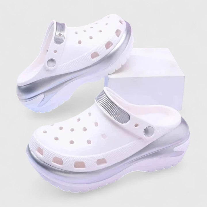 Platform Chunky Sole Ankle Strap Clog Mules