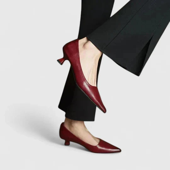 Pointed Toe Slip On Stiletto Heel Pumps