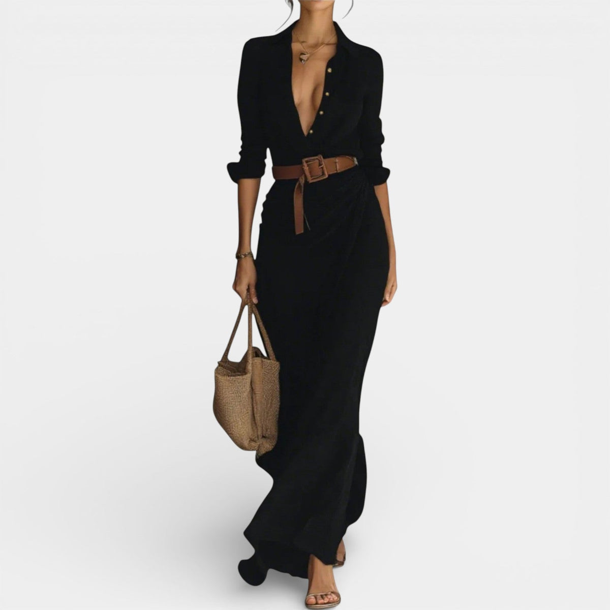 BERYL - LONG SLEEVE MAXI DRESS