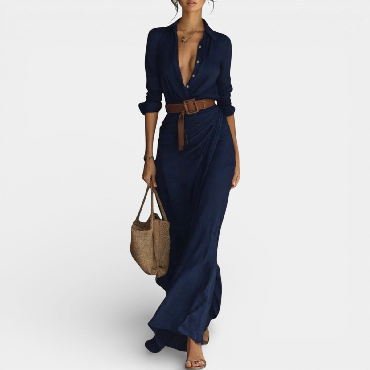 BERYL - LONG SLEEVE MAXI DRESS