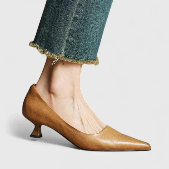 Pointed Toe Slip On Stiletto Heel Pumps