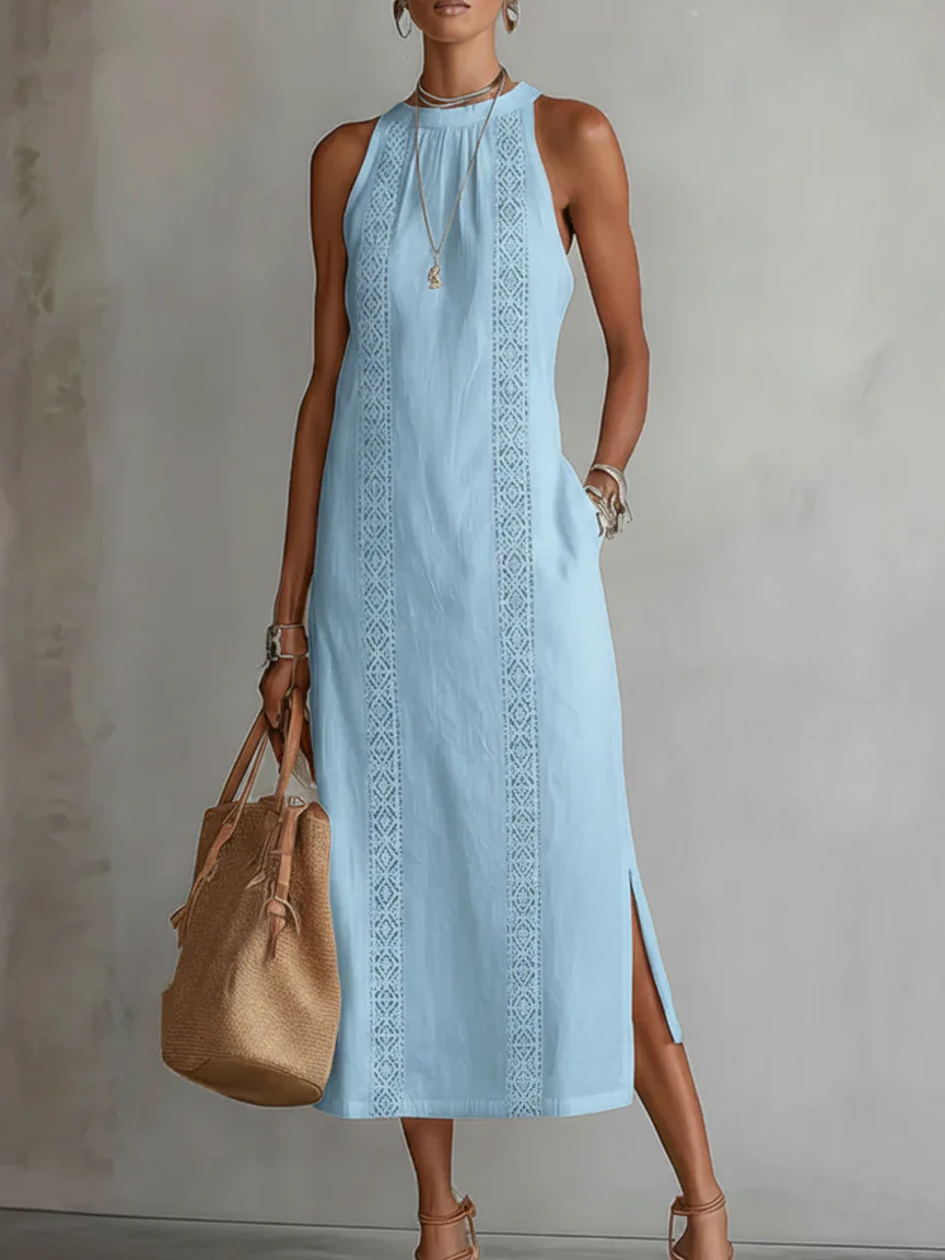 JIMENA™ - COTTON LINEN MIDI DRESS